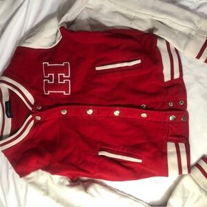 White and Red Bomber Jacket